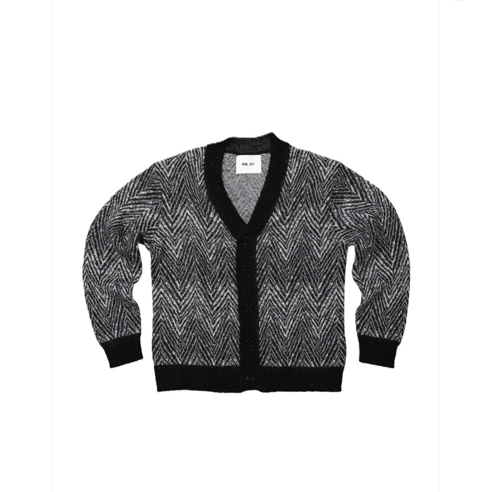 Elegant Black and Gray Men's Cardigan Billy 6594